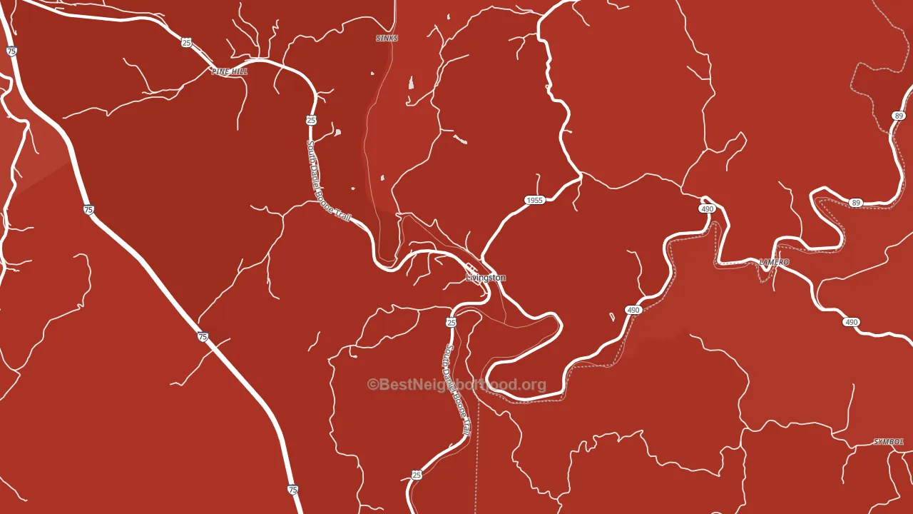 Livingston, KY block-group political-lean map