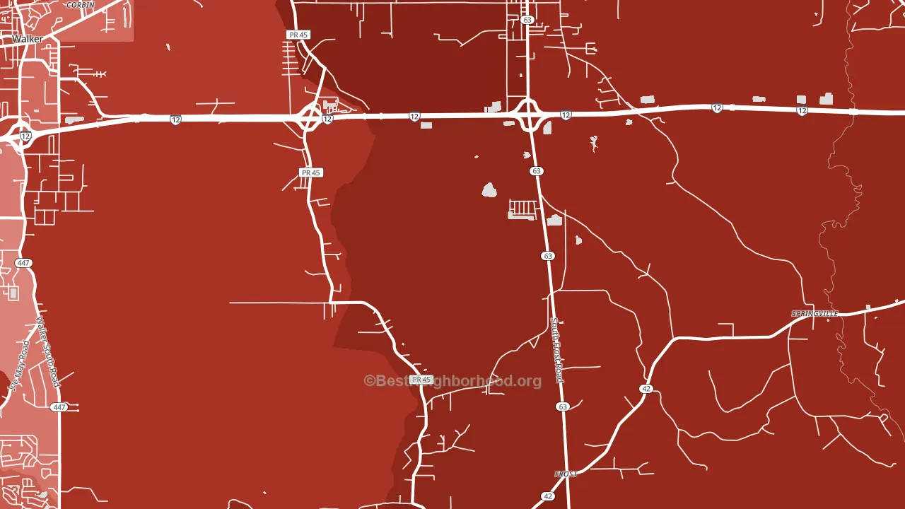 Livingston, LA block-group political-lean map