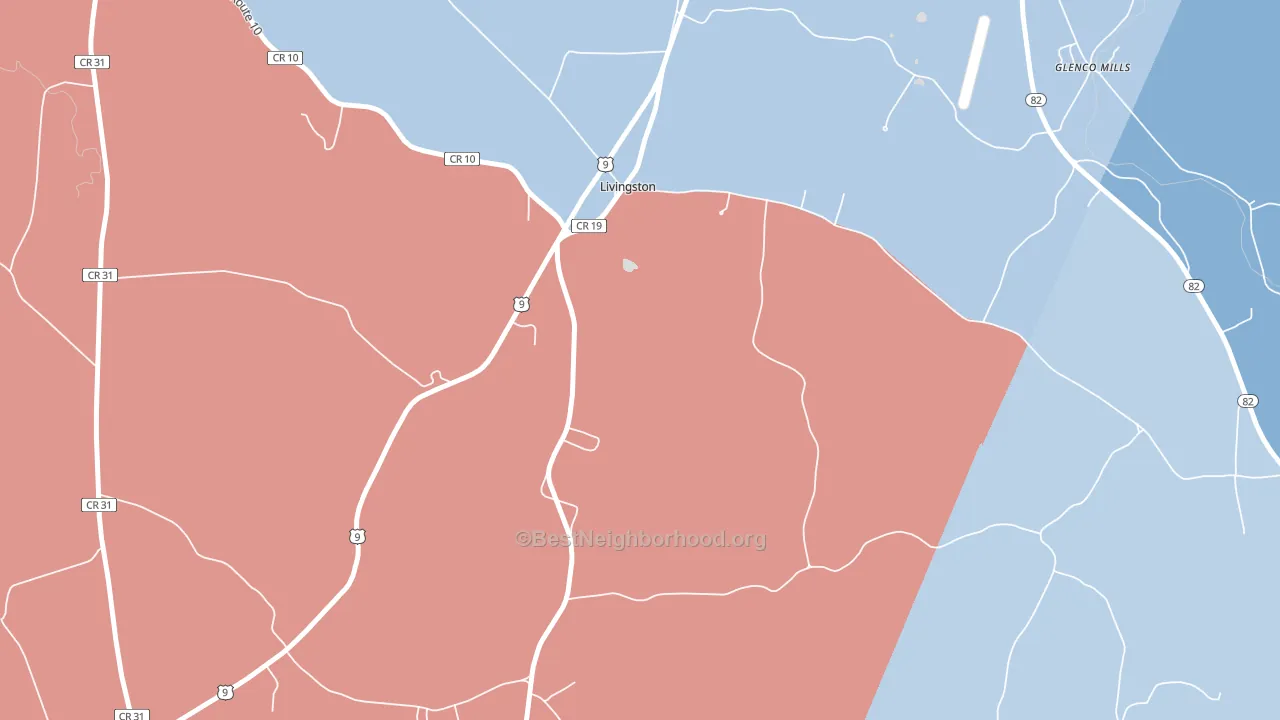 Livingston, NY block-group political-lean map