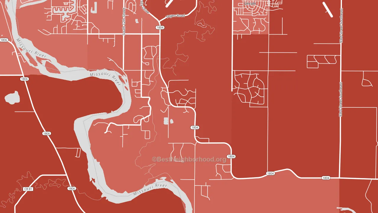Livona, ND block-group political-lean map