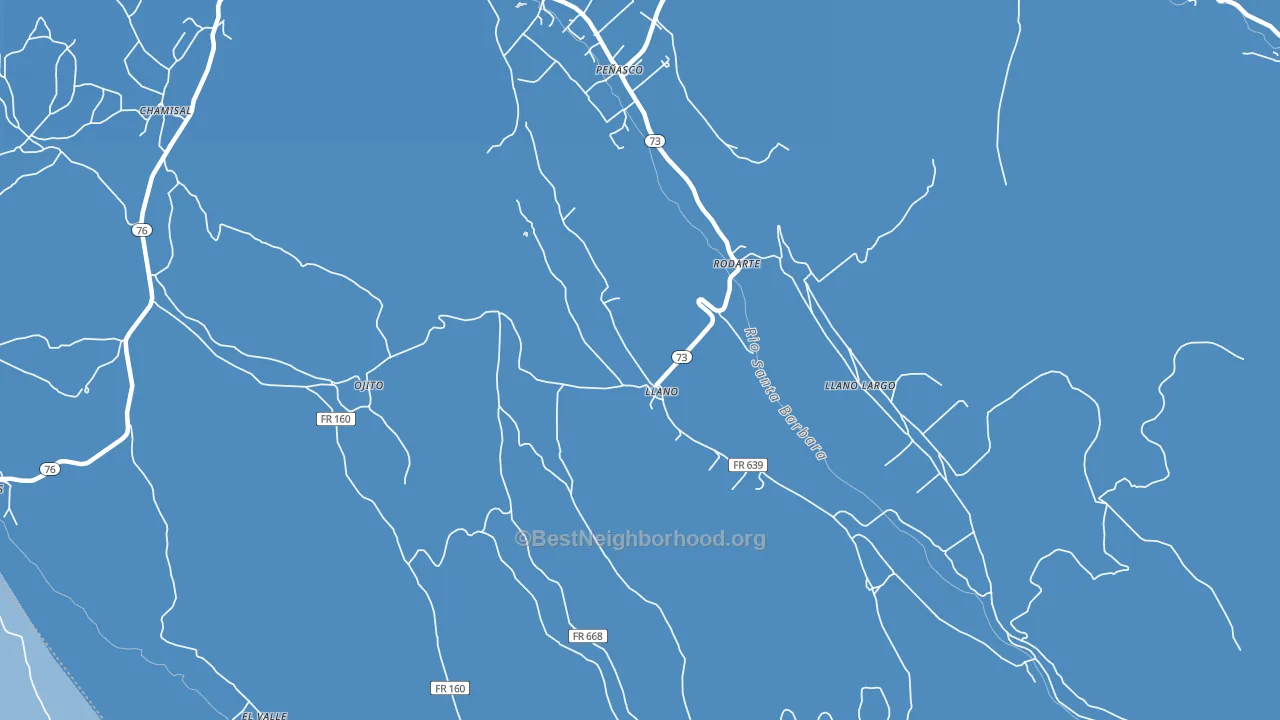 Llano, NM block-group political-lean map