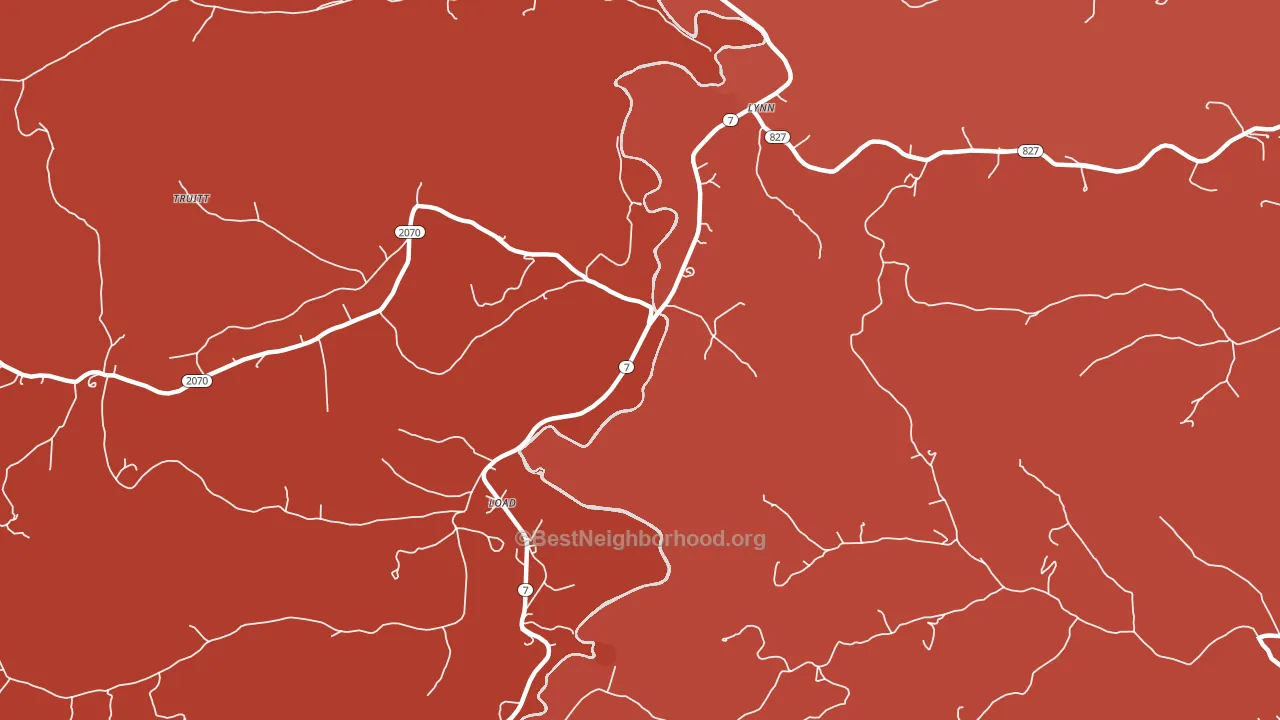 Load, KY block-group political-lean map