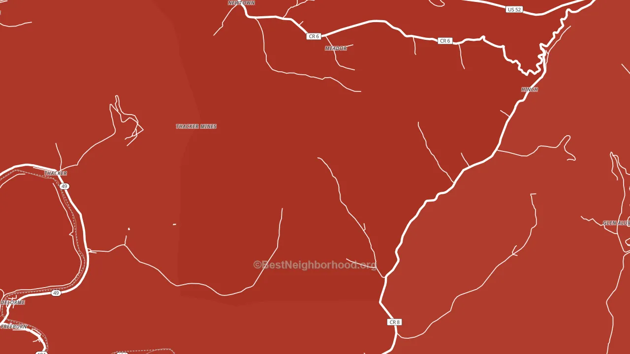 Lobata, WV block-group political-lean map
