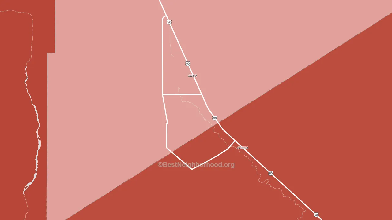 Lobo, TX block-group political-lean map