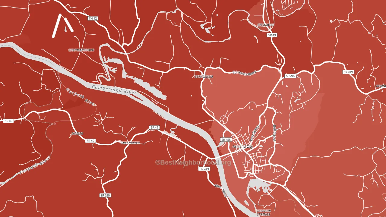 Lockertsville, TN block-group political-lean map