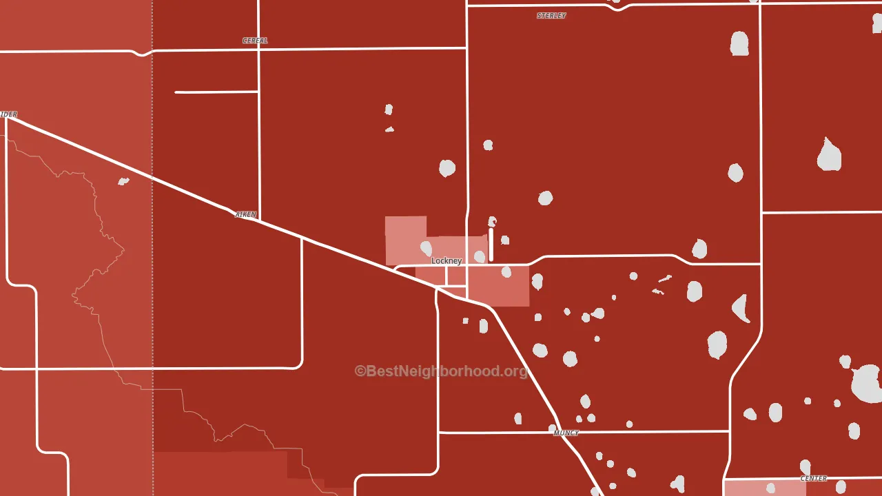 Lockney, TX block-group political-lean map