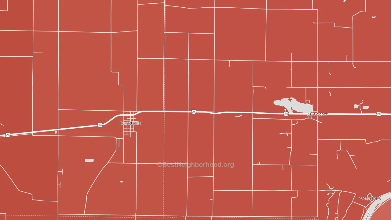 Lockport, IN block-group political-lean map