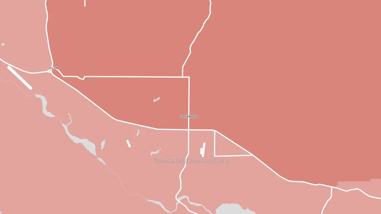 Lockwood, CA block-group political-lean map