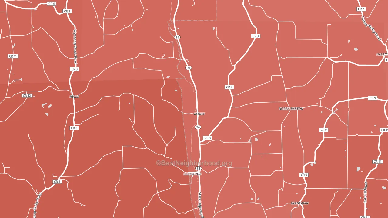 Lockwood, NY block-group political-lean map