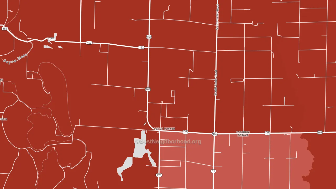 Lodge Corner, AR block-group political-lean map