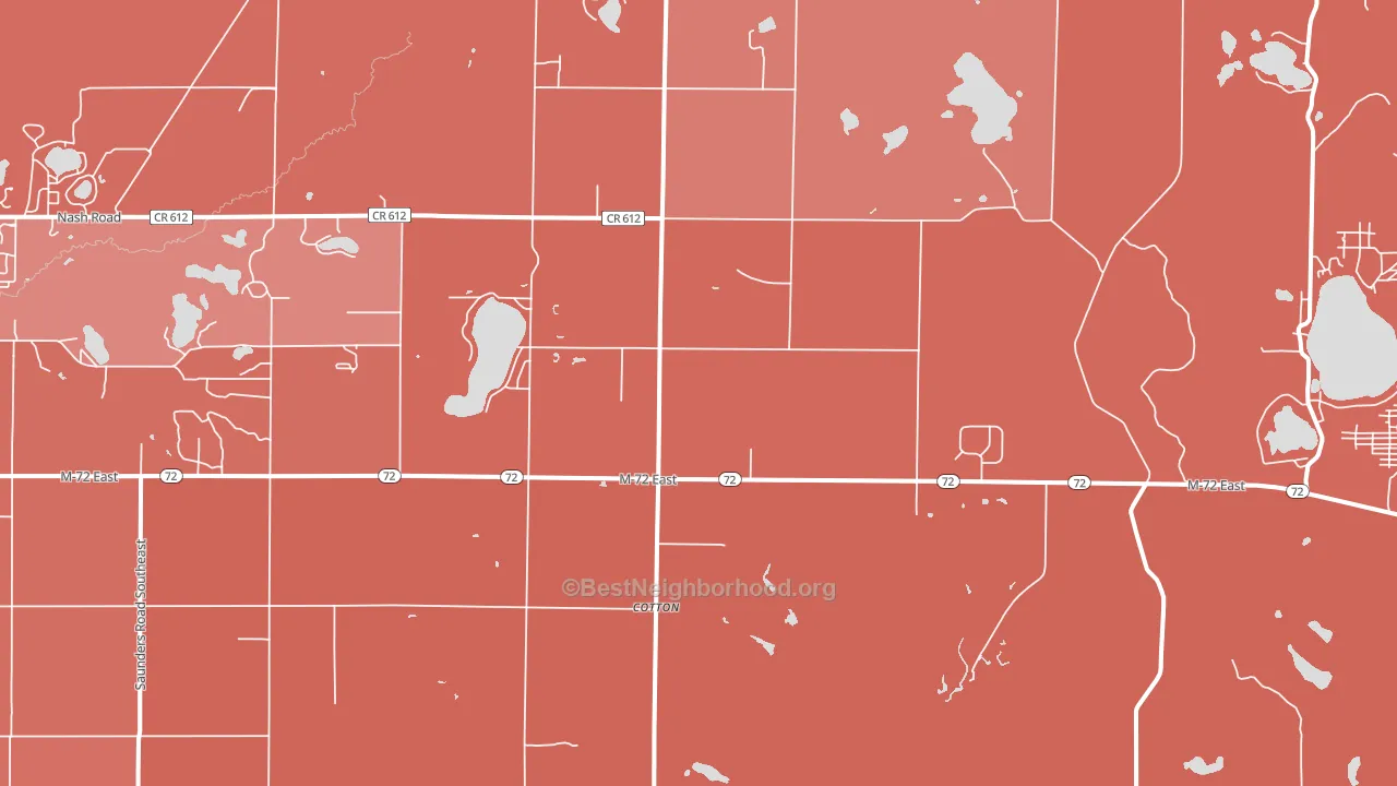 Lodi, MI block-group political-lean map