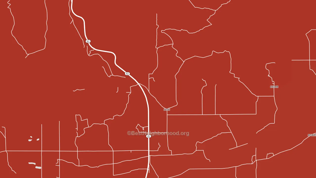 Lodi, OK block-group political-lean map