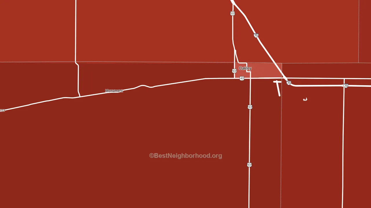 Logan County, KS block-group political-lean map