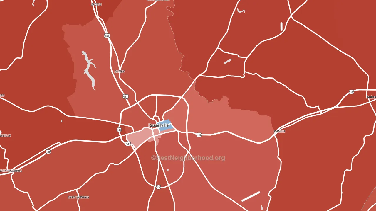Logan County, KY block-group political-lean map