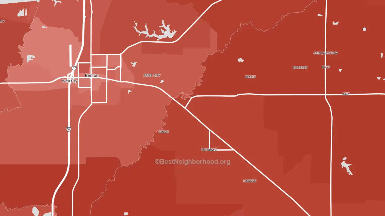 Logan, IL block-group political-lean map