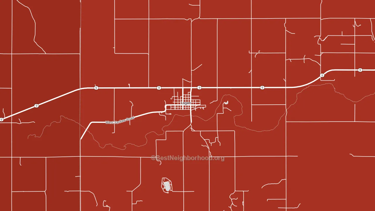 Logan, KS block-group political-lean map