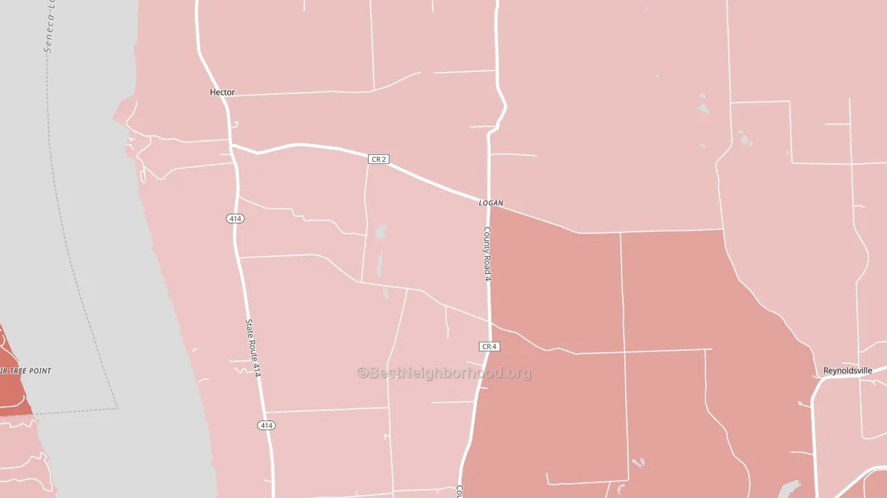 Logan, NY block-group political-lean map
