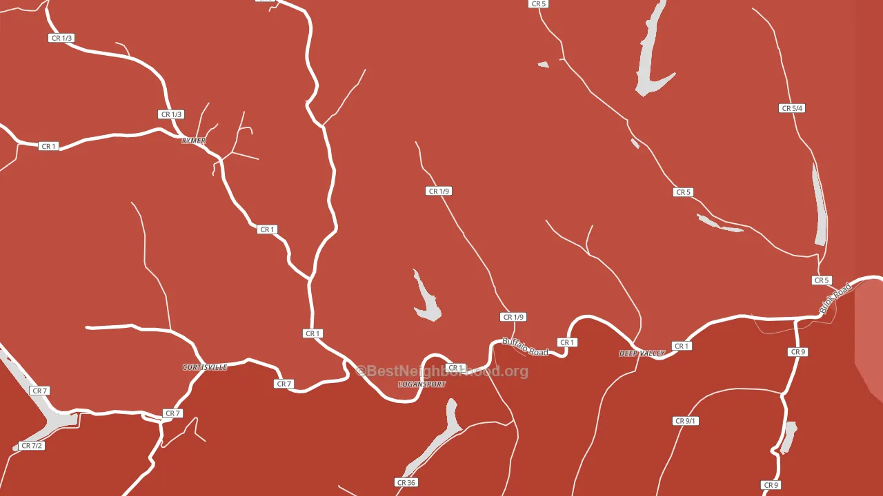 Logansport, WV block-group political-lean map