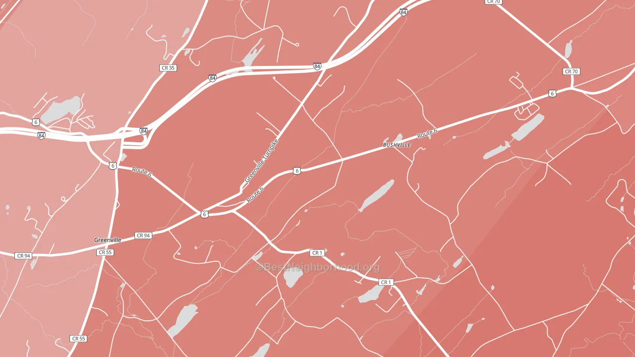 Logtown, NY block-group political-lean map