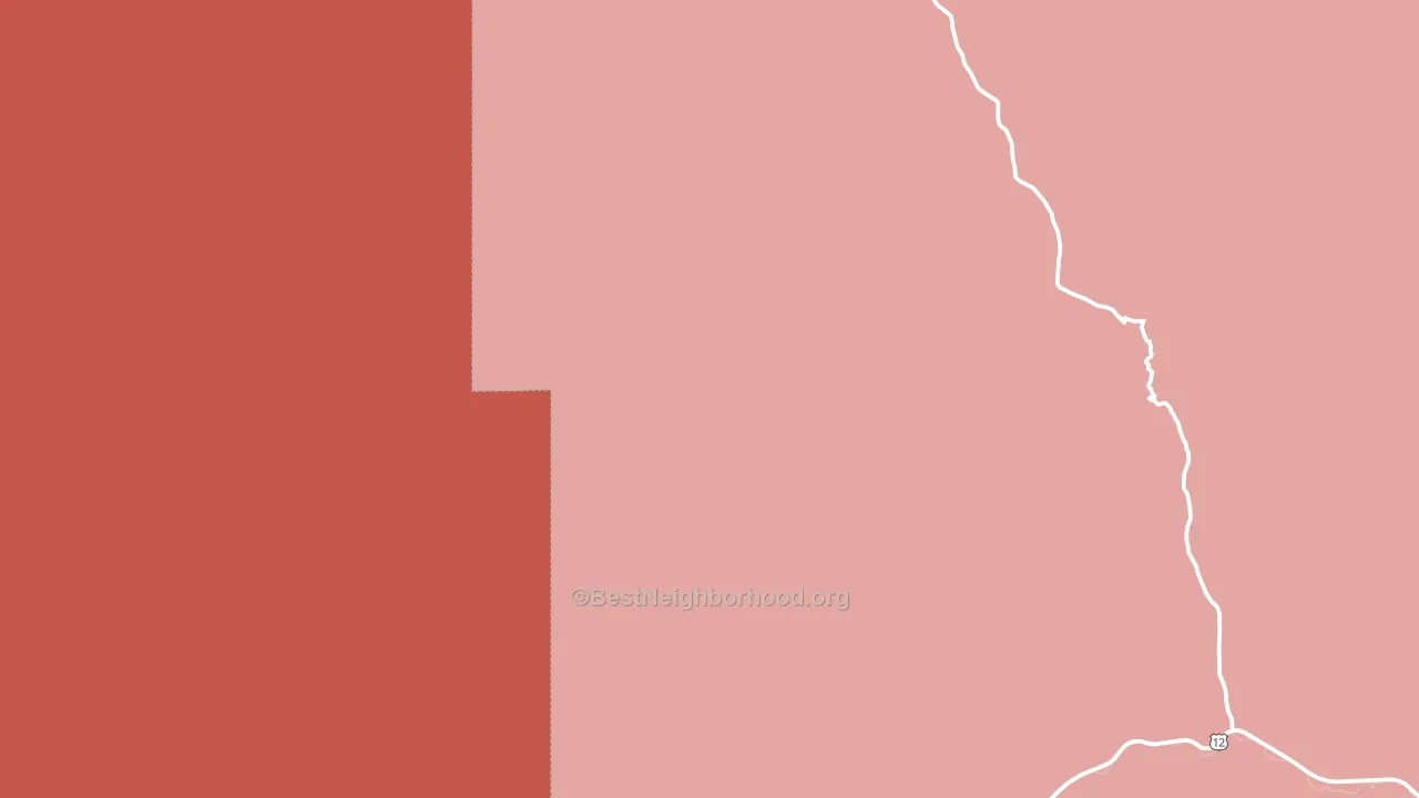 Lolo Hot Springs, MT block-group political-lean map