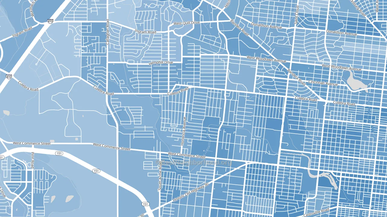 Loma Park, San Antonio, TX block-group political-lean map