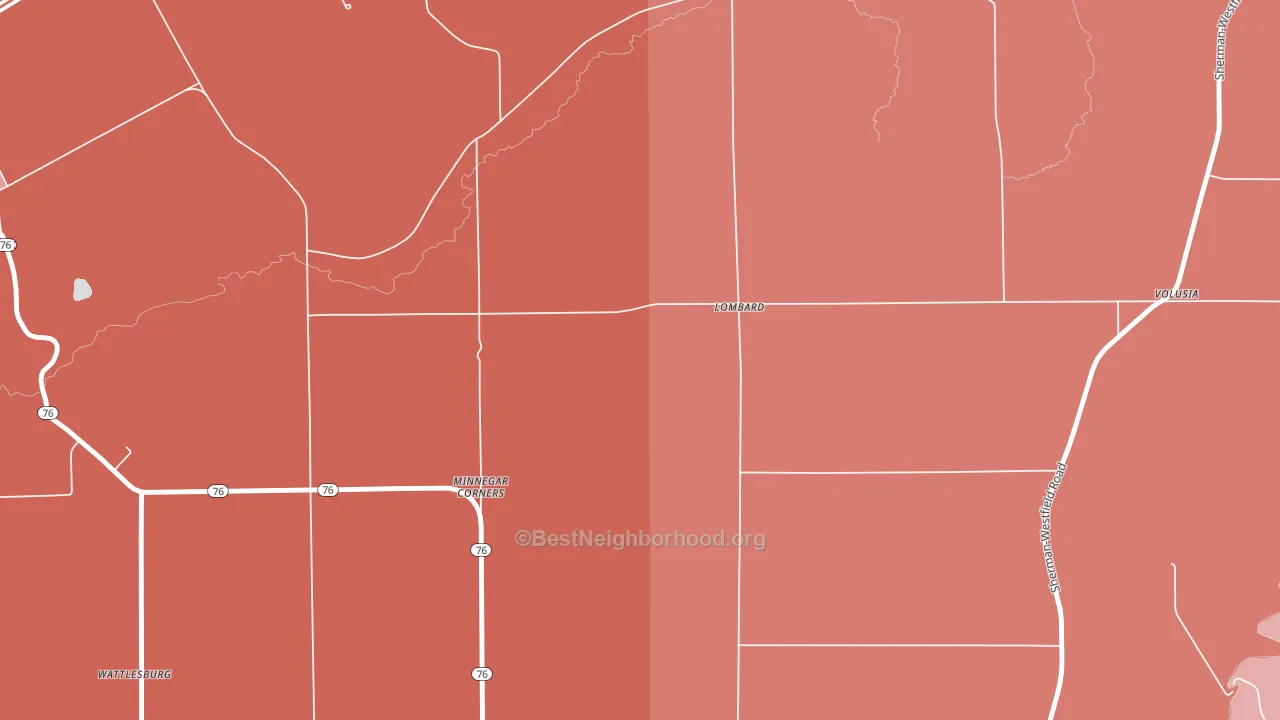 Lombard, NY block-group political-lean map