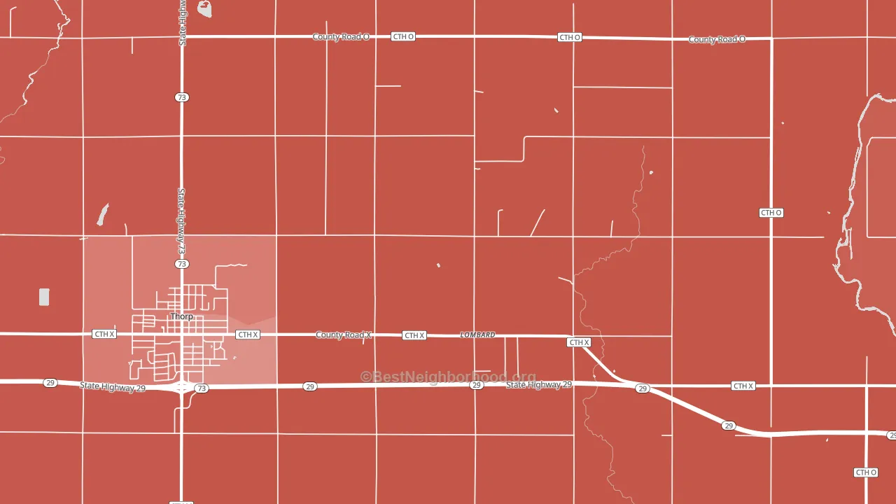 Lombard, WI block-group political-lean map