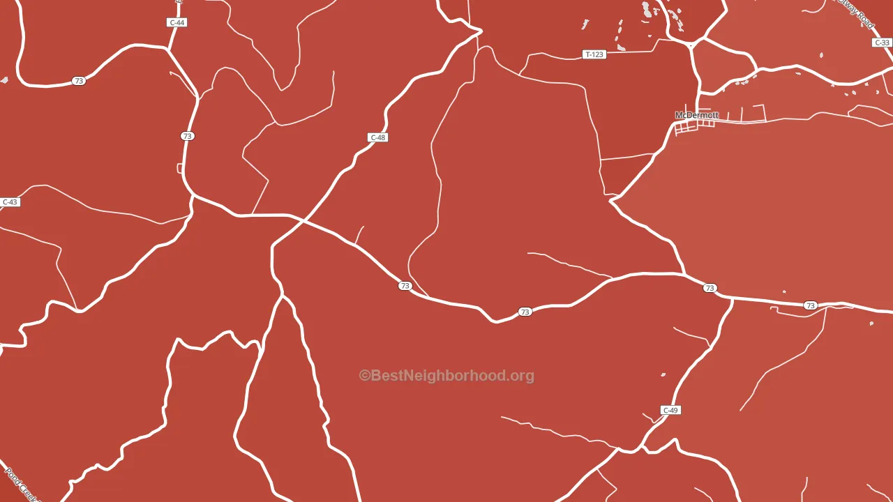 Lombardsville, OH block-group political-lean map
