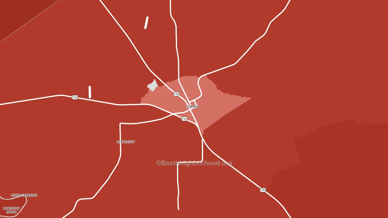 Lometa, TX block-group political-lean map