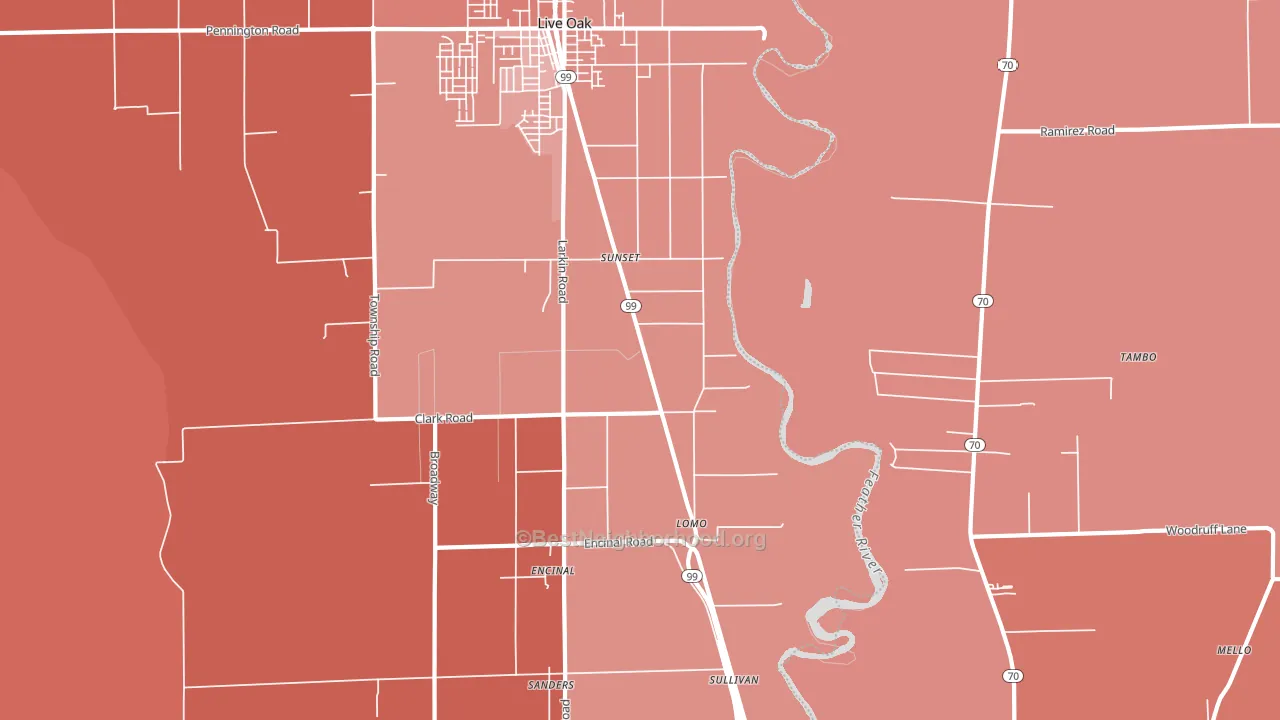 Lomo, CA block-group political-lean map