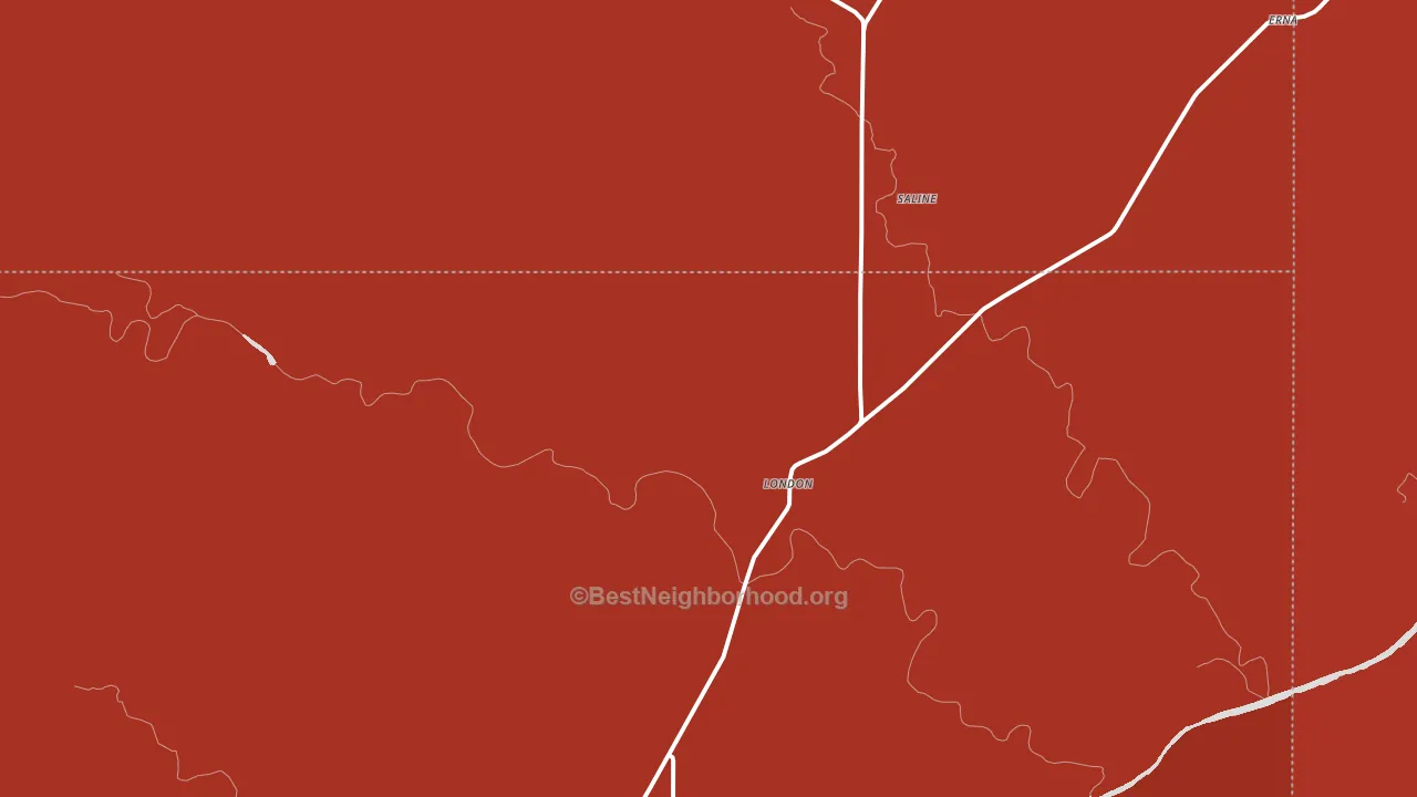 London, TX block-group political-lean map