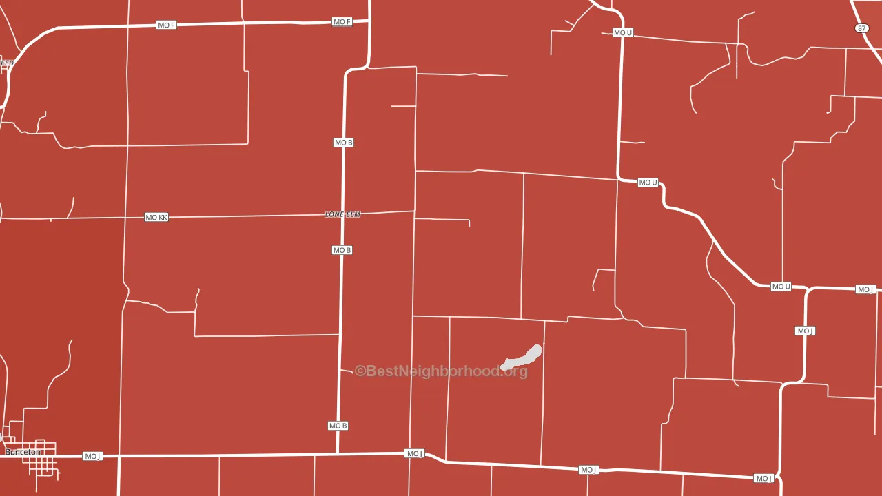 Lone Elm, MO block-group political-lean map