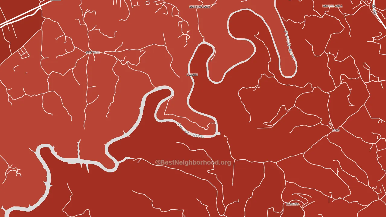 Lone Mountain, TN block-group political-lean map