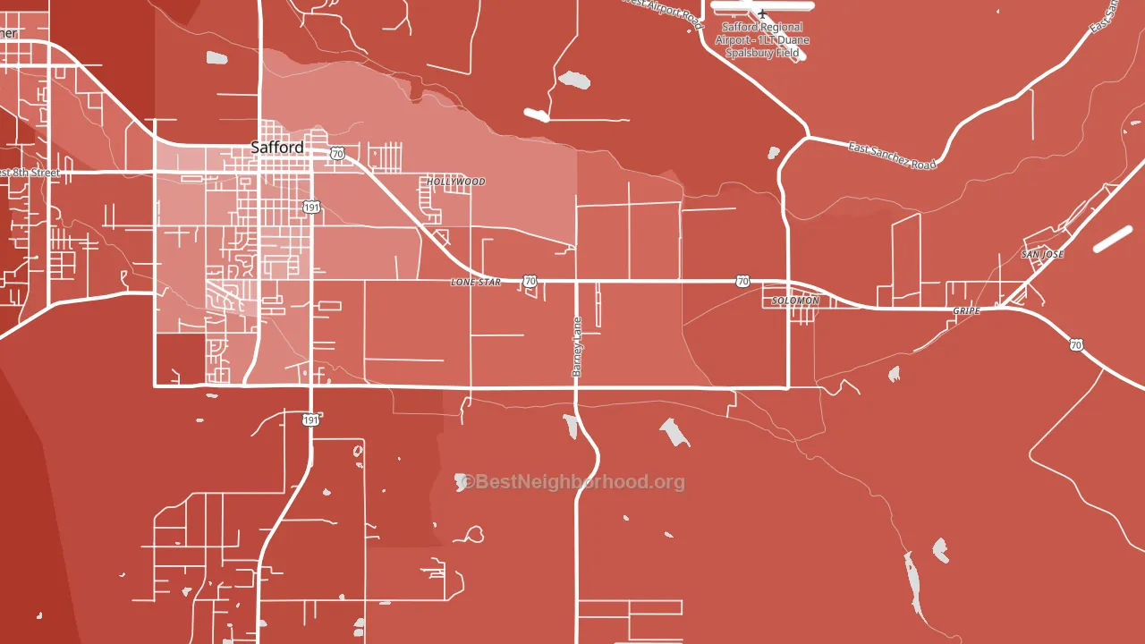 Lone Star, AZ block-group political-lean map
