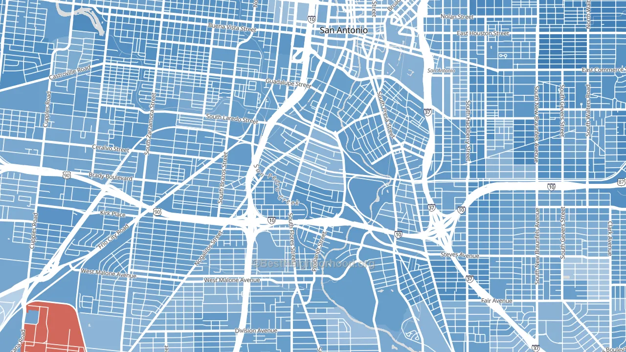 Lone Star, San Antonio, TX block-group political-lean map