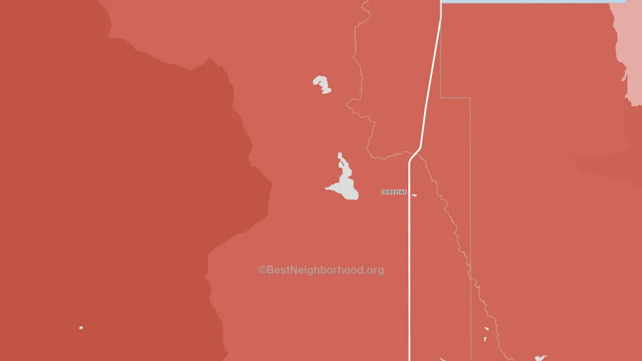Lonepine, MT block-group political-lean map