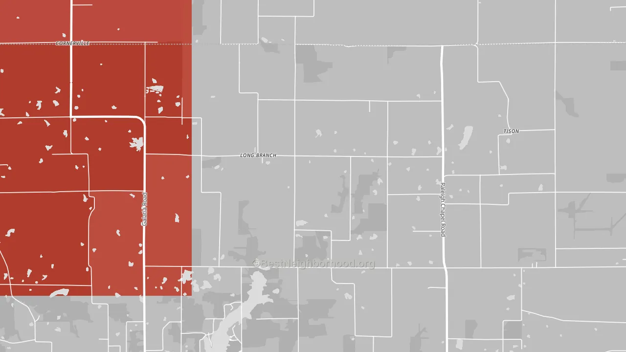 Long Branch, IL block-group political-lean map