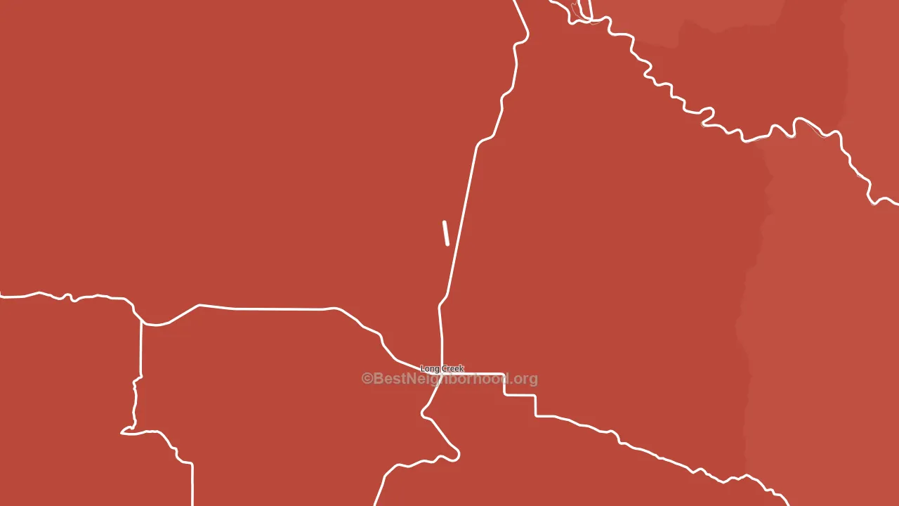 Long Creek, OR block-group political-lean map