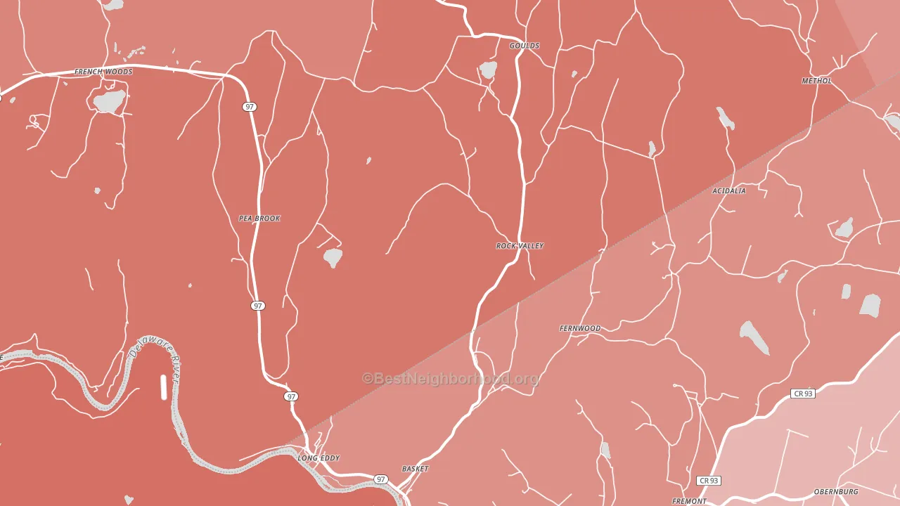 Long Eddy, NY block-group political-lean map