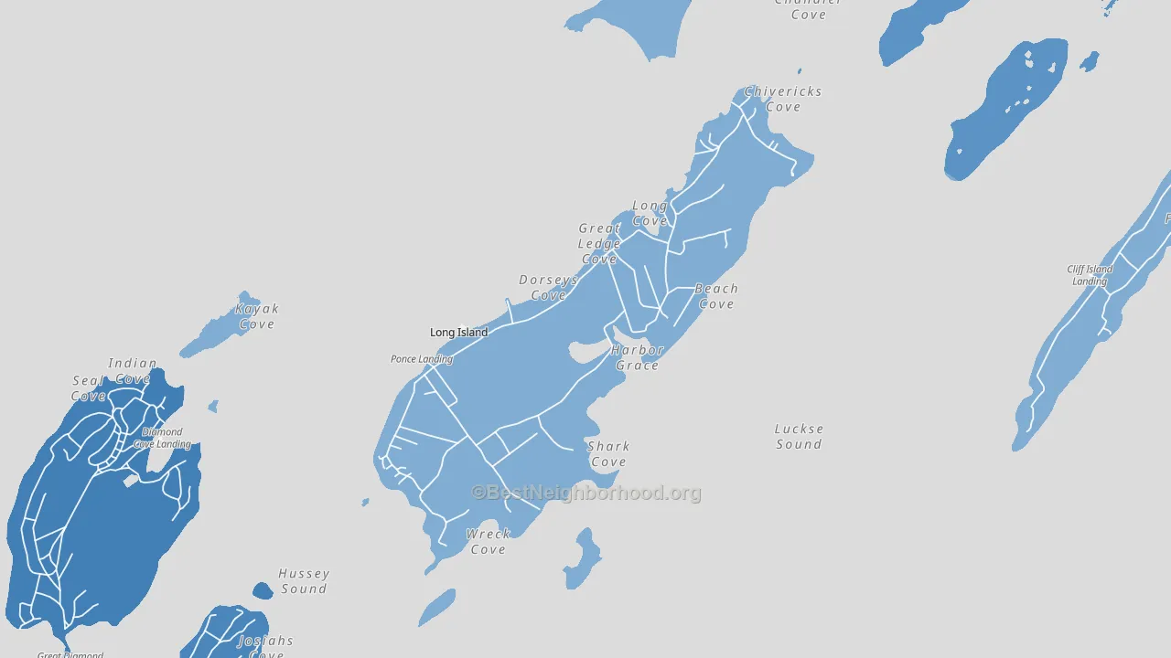 Long Island, ME block-group political-lean map