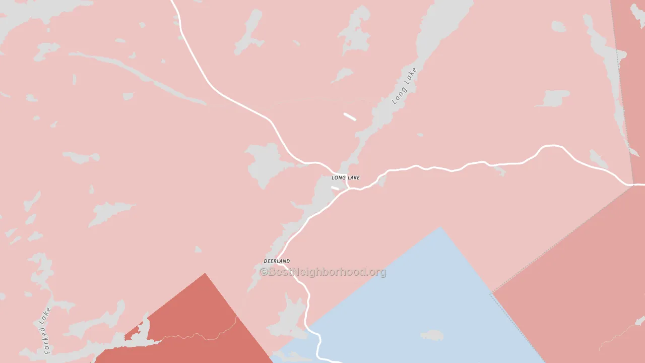 Long Lake, NY block-group political-lean map