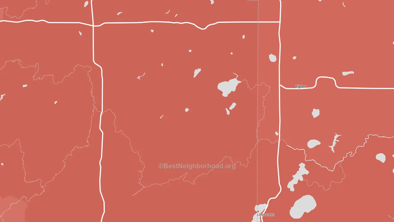 Long Lake, WI block-group political-lean map