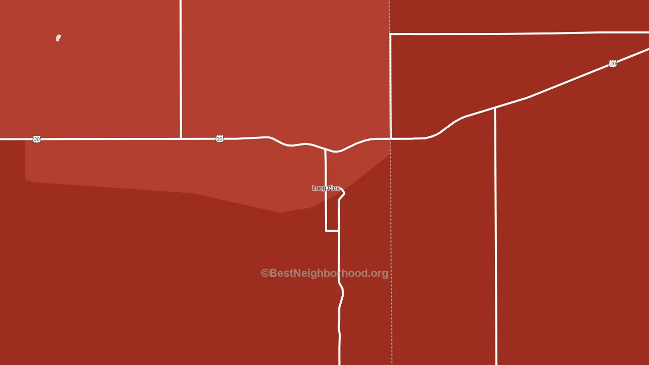 Long Pine, NE block-group political-lean map