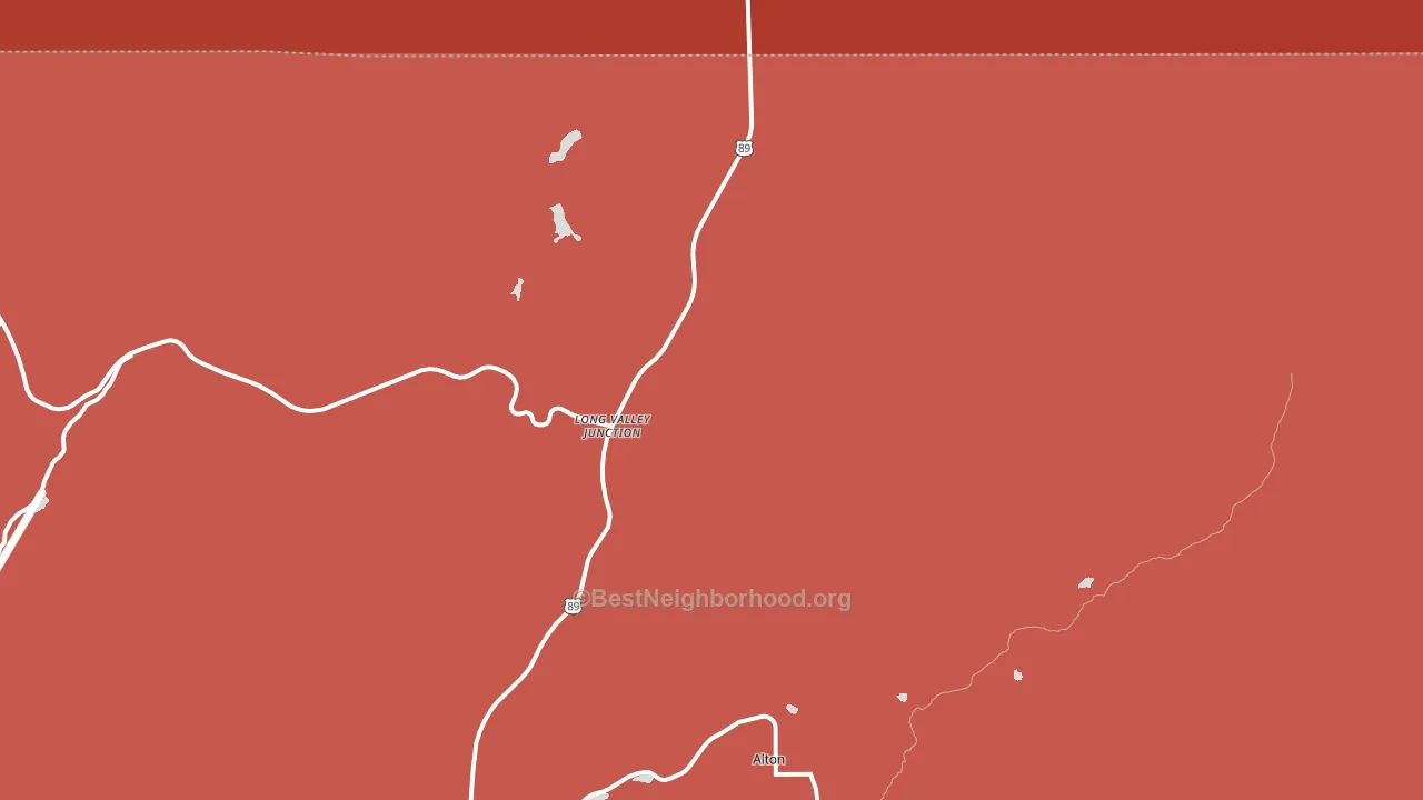 Long Valley Junction, UT block-group political-lean map