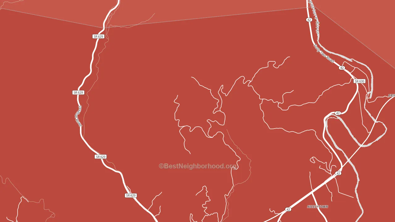 Longdale, VA block-group political-lean map