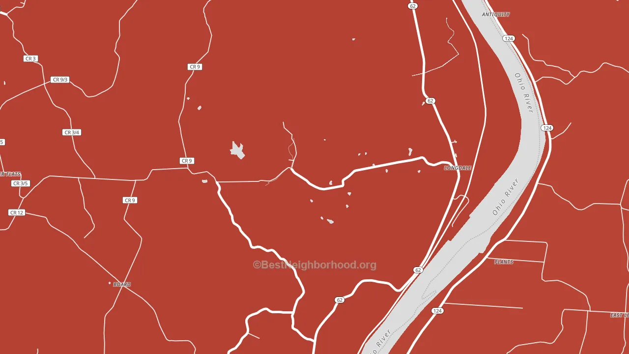 Longdale, WV block-group political-lean map