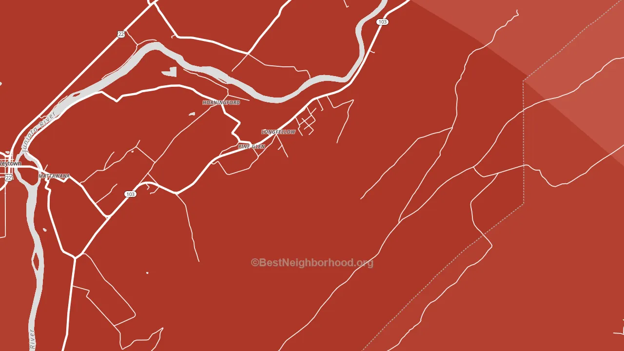 Longfellow, PA block-group political-lean map