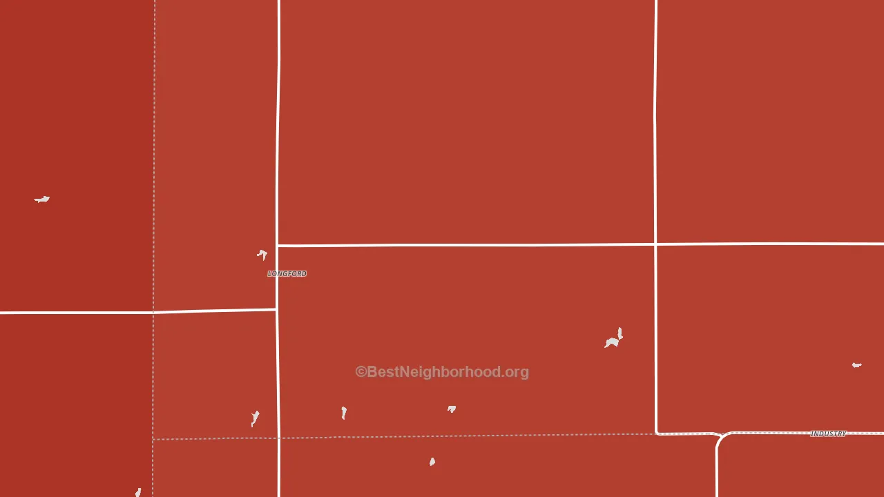 Longford, KS block-group political-lean map