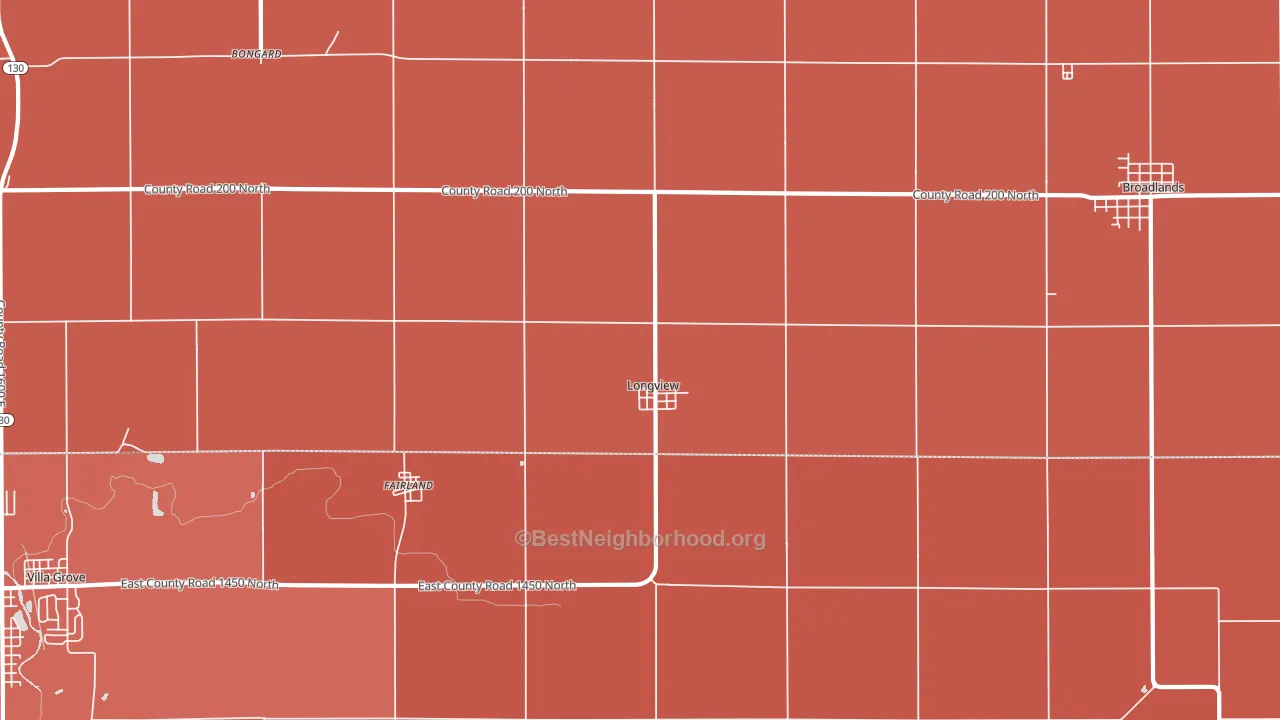 Longview, IL block-group political-lean map