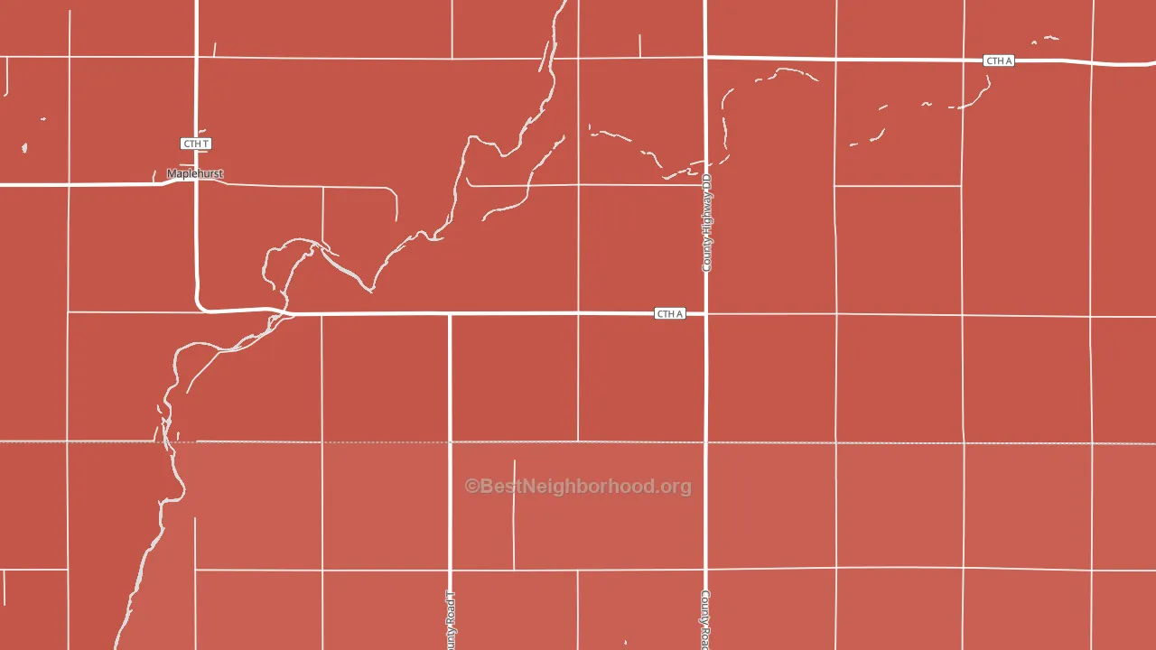 Longwood, WI block-group political-lean map